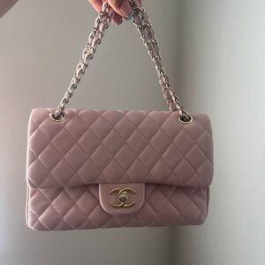 Chanel Pink Quilted Leather Shoulder Bag